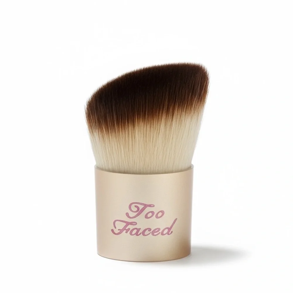 VHTF: new Too Faced ㋛ Contour Buki Teddy Bear Kabuki Powder Brush ㋛ Gold Pink ㋛